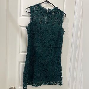 Emerald green lace dress forever 21 exclusive